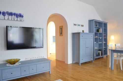 TV a/nebo společenská místnost v ubytování Apartment Galerija