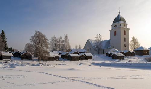 Lugnt läge i centrala Rättvik en invierno