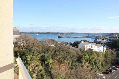 a view of a body of water from a building at Seascape Stay No 4, Sea View & Parking in Falmouth