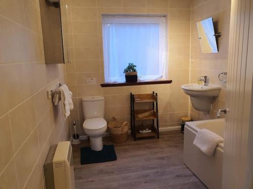 een badkamer met een toilet en een wastafel bij Tigh na Fraoch in Flashader