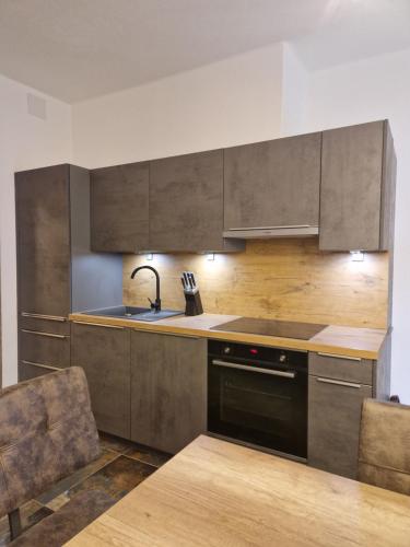 مطبخ أو مطبخ صغير في Stilvoll renovierte Wohnung