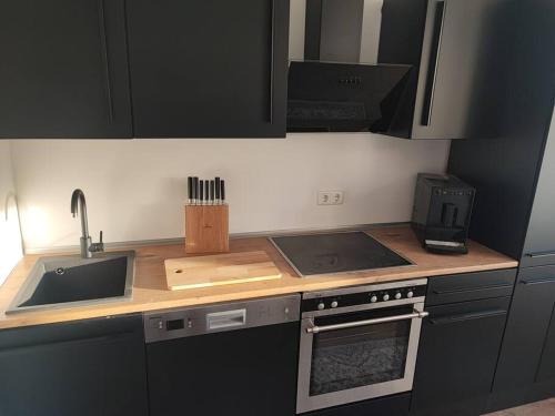 Kuchyň nebo kuchyňský kout v ubytování Modernes Juwel in Hagen City