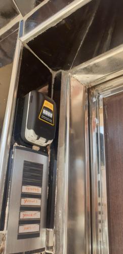 a metal cabinet with a cash register in a room at APARTAMENTOS NASSIRI in Laayoune