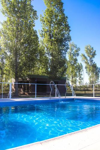 una piscina con acqua blu e alberi di VIÑAS DEL SOL a San Rafael