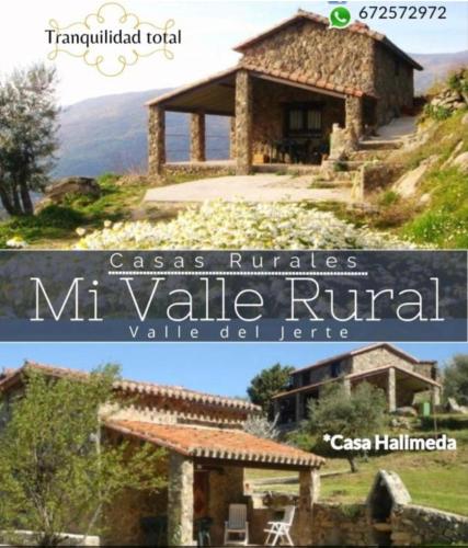 a collage of two pictures of a house at Mi Valle Rural in Casas del Castañar