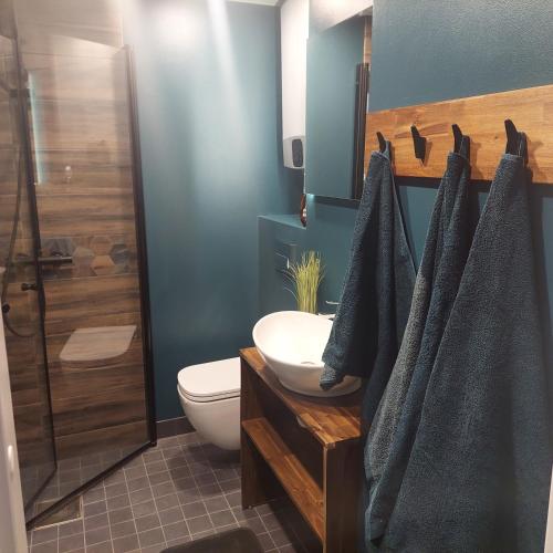 a bathroom with a sink and a toilet at Trinitix apartment in Tapa
