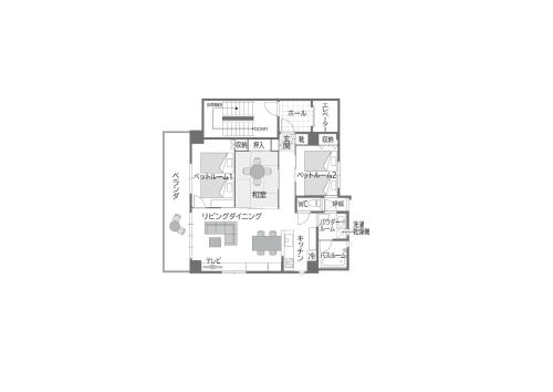 a floor plan of a house at MINATO Chatan Seaside Condominium in Chatan