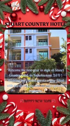a flyer for a holiday resort with a christmas tree at Stuart Country Hotel in Katete