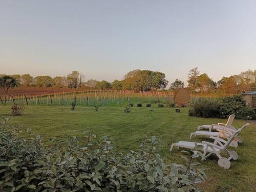 Κήπος έξω από το La Clef des Champs, gîte à la ferme au pied des vignes, Finistère sud !