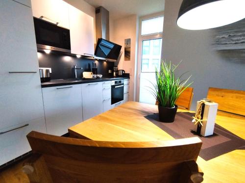 Η κουζίνα ή μικρή κουζίνα στο Ferienwohnung Sonnenterrasse