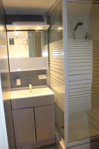Et badeværelse på Pavillon de vacances climatisé avec parking privatif - 6CYC118