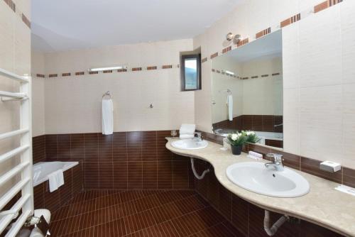 Koupelna v ubytování Rhodopi Home Hotel Chepelare- All inclusive & Half Board