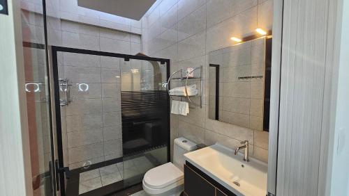 Ett badrum på Prince Studio Apartments
