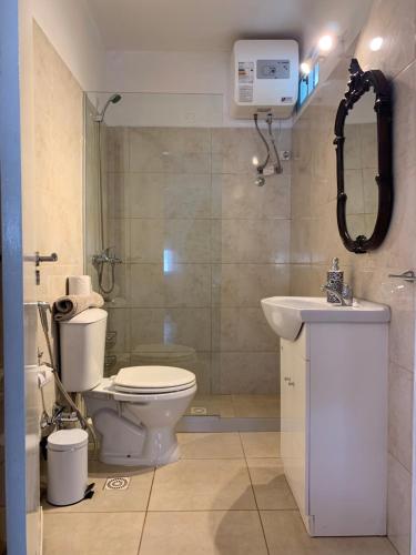 a bathroom with a toilet and a sink at Coco del este in Punta del Este