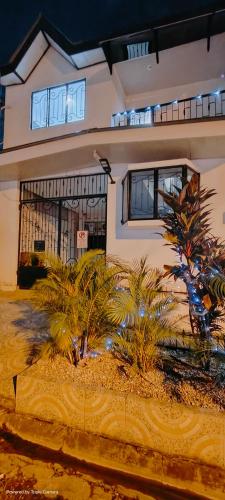 a house with palm trees in front of it at Arrive and Stay in Dabadie