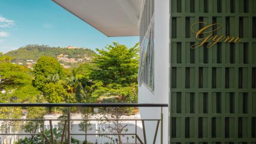 a view from the balcony of a house at La Vie Hotel Juru in Simpang Ampat