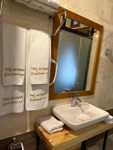 Koupelna v ubytování Tas Konak Hotel-City Center