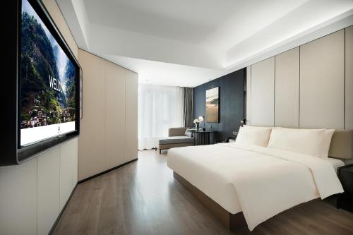 Televisyen dan/atau pusat hiburan di Atour Hotel Chengdu Wuhou West Intelligent Valley