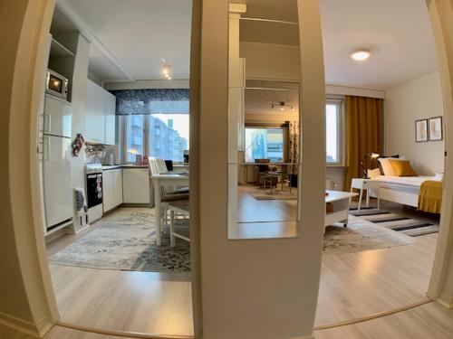 Posezení v ubytování Kaupunkikoti Apartments 2-room C50