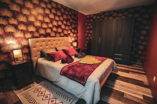 Cama o camas de una habitación en GITE , AU DORMEUR DU VAL