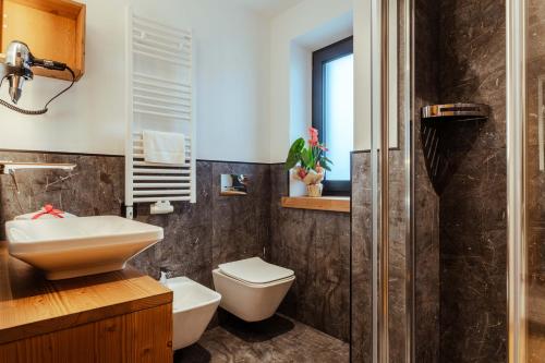 Koupelna v ubytování Hotel Villa Melì