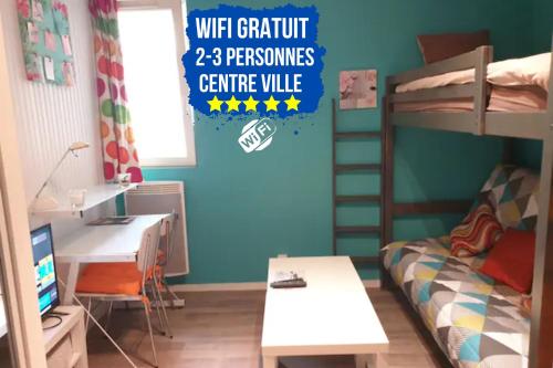 Studio Simplicien *Cosy* plein centre ville de Poitiers *TV* Wifi *Café*