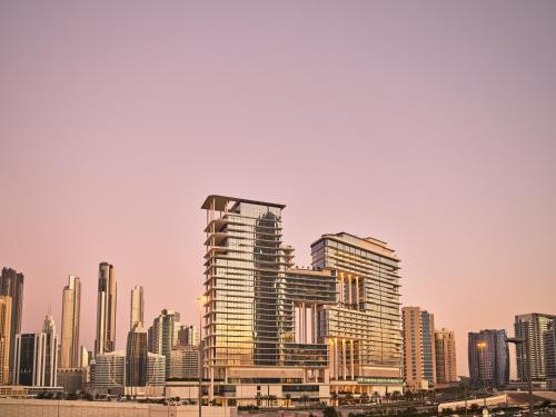 Udsigt til Dubai eller udsigt til byen taget fra hotellet