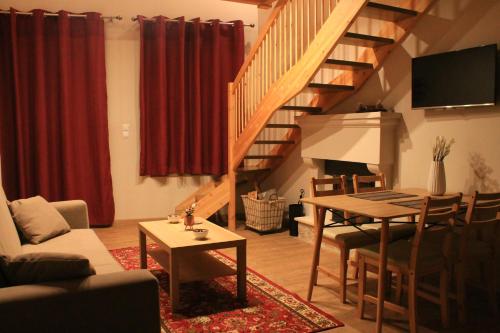 Area soggiorno di Δρυάδες Suites
