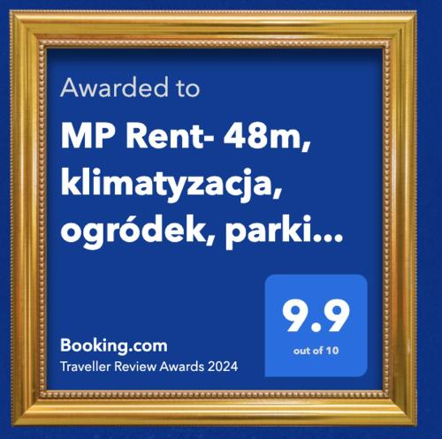 a picture frame with a sign that reads upgraded to mnp rent kh at MP Rent- 48m, klimatyzacja, ogródek, parking, Jana Kazimierza, TravellerRevAwards2024 in Warsaw