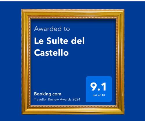 un cadre photo avec le texte attribué à la suite del castello dans l'établissement Le Suite del Castello, à Castellammare di Stabia