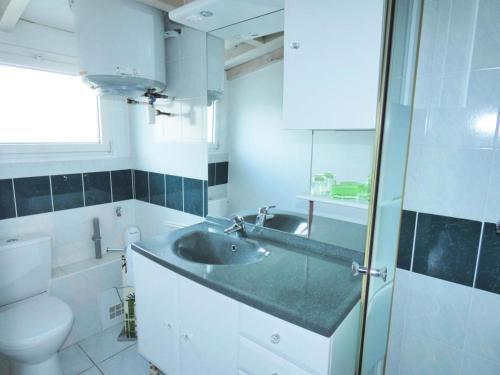 uma casa de banho com um lavatório e um WC em Résidence 12 Chemin De Chevaline - Studio pour 2 Personnes 104 em Aix-les-Bains