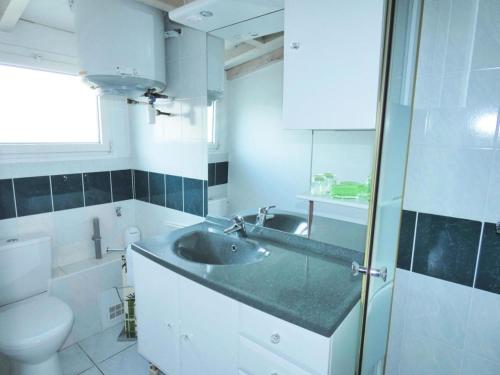 une salle de bain avec un lavabo et des toilettes dans l'établissement Résidence 12 Chemin De Chevaline - Agréable logement au calme sur les hauteurs de la ville ! MAE-7104, à Aix-les-Bains