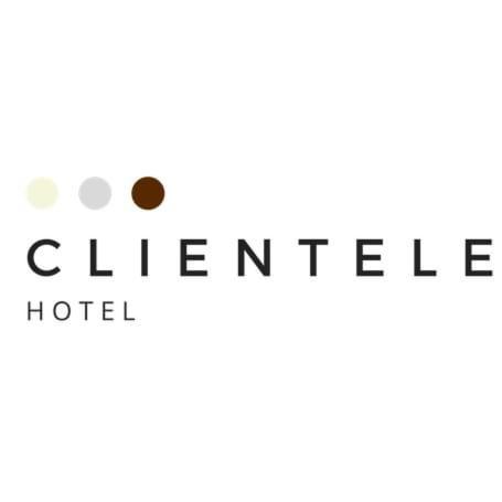 a logo for a hotel at Clientèle Hotel in Cap-Haïtien