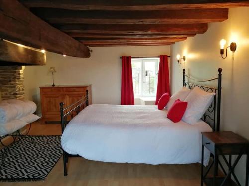 Cama o camas de una habitación en gite de la Marzelle