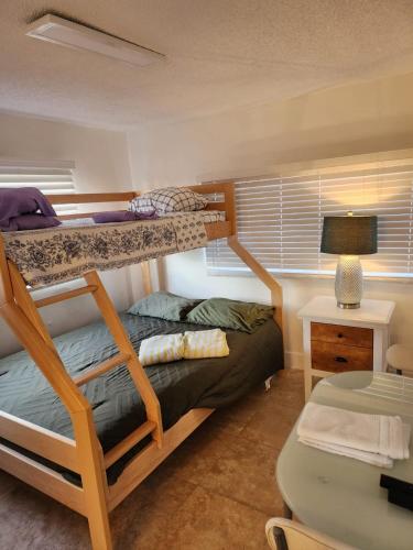 a bedroom with two bunk beds and a desk at 1161 Studio 3 Miami in Miami