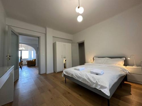 Postel nebo postele na pokoji v ubytování Cozy Apartment - 30 sqm terrace