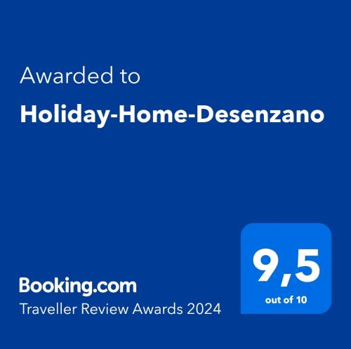 Holiday-Home-Desenzano tesisinde sergilenen bir sertifika, ödül, işaret veya başka bir belge