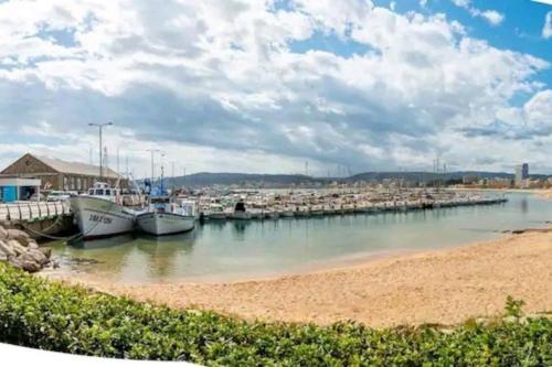 a group of boats docked at a marina at Bonito estudio en el centro. Ideal parejas. in Palamós