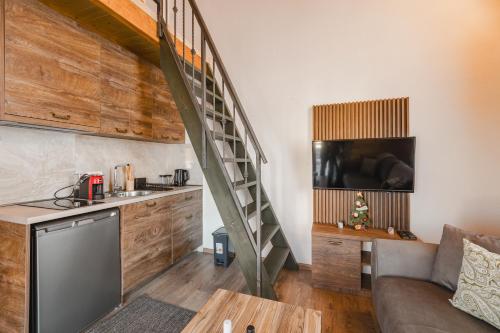 Kuchyň nebo kuchyňský kout v ubytování Mountain house Ivanovic