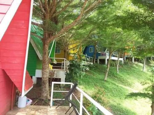 a view of a house with trees and a porch at Mountain View Resort and Phupha Srirung Resort in Phuket