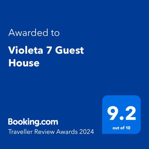 Certifikát, hodnocení, plakát nebo jiný dokument vystavený v ubytování Violeta 7 Guest House