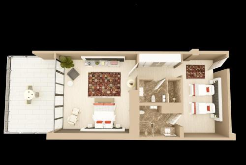 a renderización de una casa pequeña en Wome Prime Hotel - Halal All Inclusive, en Alanya