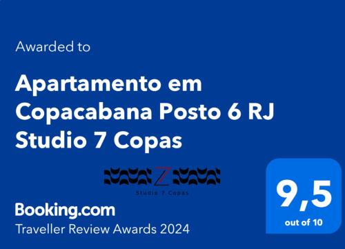 una captura de pantalla del apalachicola piscota posto rv en Apartamento em Copacabana Posto 6 RJ Studio 7 Copas, en Río de Janeiro