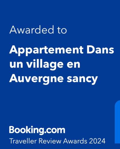 a sign that reads awarded to apartment loans un village an ambulance agency at Appartement Dans un village en Auvergne sancy in Égliseneuve-dʼEntraigues