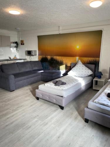 Family Apartments Lübeckにあるシーティングエリア