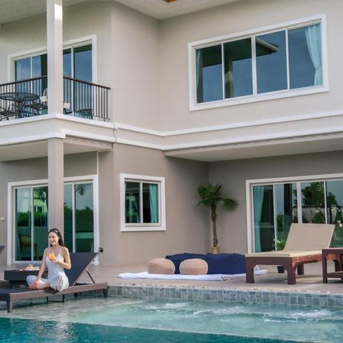 Bazén v ubytování SeaRidge Hua Hin Resort & Poolvilla nebo v jeho okolí