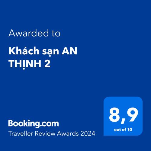 a screenshot of a phone with the text awarded to khash san an hint at Khách sạn AN THỊNH 2 in Doc Let