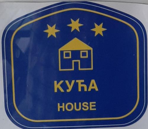a blue sign for a kya house at Holiday Home Di More in Jagodina