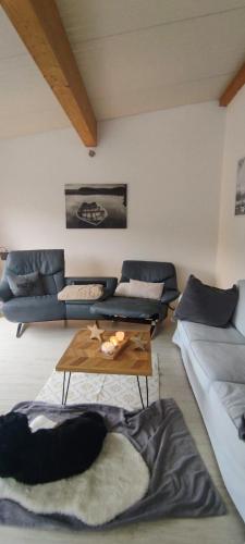 Χώρος καθιστικού στο Ferienhaus Leoni