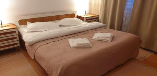 Posteľ alebo postele v izbe v ubytovaní Azuga Apartament Super View & Ski